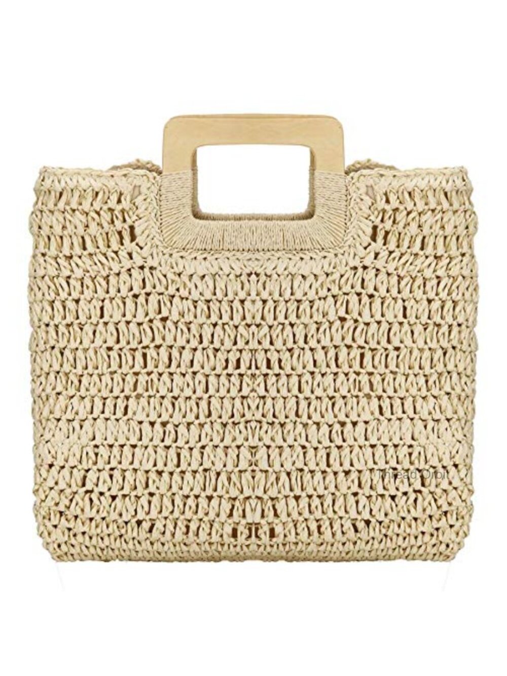 Woven Straw Tote Bag with Lining Pockets Hobo Beach Daily Travel